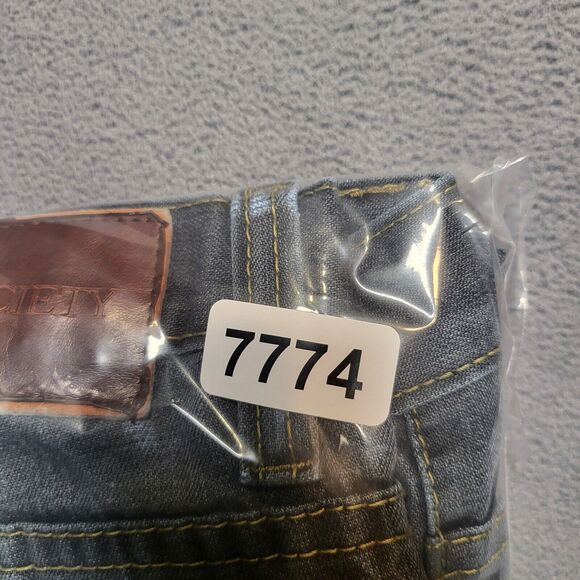 M. Society Jeans Mens 32x30 Blue Straight Leg Distressed Denim - Picture 12 of 12